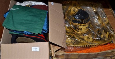 Lot 467 - A collection of assorted hats and costume accessories (five hat boxes and two other boxes)