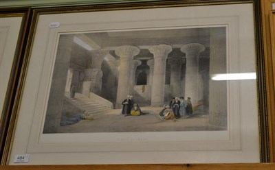 Lot 484 - David Roberts (British, 1796-1864) Temple at Esneh [Egypt], 1846, London, F.G. Moon,...