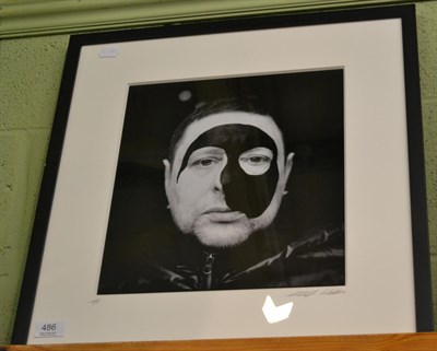 Lot 486 - Portrait of Shaun Ryder, artist's proof signed in pencil to the mount by photographer Paul Wolfgang