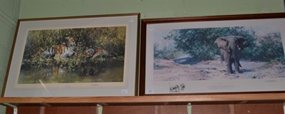 Lot 510 - Four David Shepherd prints, two of tigers and two of elephants, each signed in pencil (4)