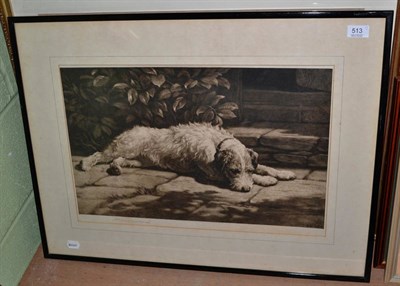 Lot 513 - After Herbert Dicksee, limited edition signed proof etching titled ";A Place in the Sun";; 1897...