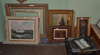 Lot 516 - A groups of oils, watercolours and prints including landscapes, still lives, chrystoleums, a...