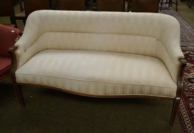 Lot 610 - Edwardian inlaid mahogany sofa