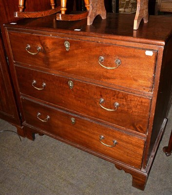 Lot 632 - A George III mahogany three height chest of drawers