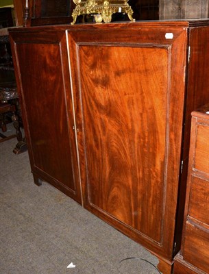 Lot 633 - A 19th century mahogany linen cupboard&nbsp