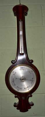 Lot 655 - A rosewood wheel barometer, signed Ronchetti, Manchester