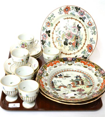 Lot 8 - A Herend part tea service comprising six tea cups and saucers, two Masons ironstone plates and...