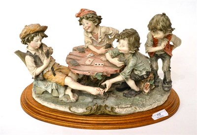Lot 18 - A Capodimonte model of card players