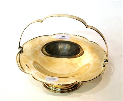 Lot 28 - A silver pedestal basket