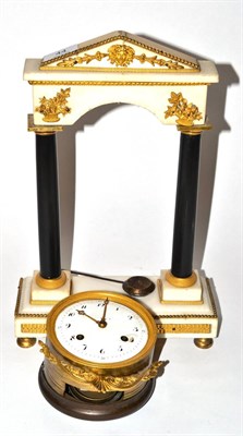Lot 44 - An early 19th century striking portico clock