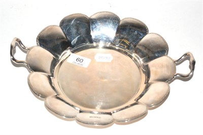 Lot 60 - A silver twin handled dish