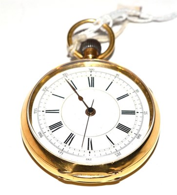 Lot 82 - A chronograph pocket watch, case stamped '18C'