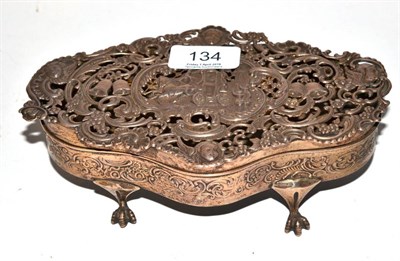 Lot 134 - A small Victorian silver casket