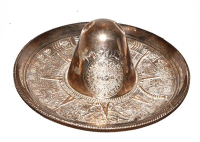 Lot 140 - A Mexican silver sombrero with import marks and stamped 925