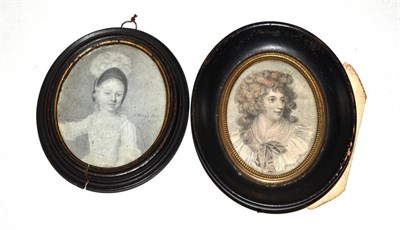 Lot 147 - Two portrait miniatures