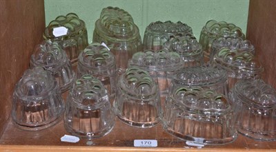 Lot 170 - A group of sixteen Victorian and later glass jelly moulds