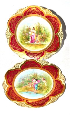 Lot 230 - A pair of Vienna porcelain cabinet plates