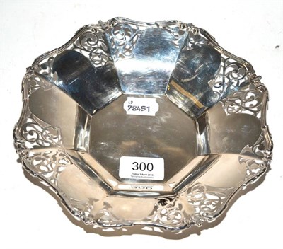 Lot 300 - An Adie Bros. silver pierced and footed dish