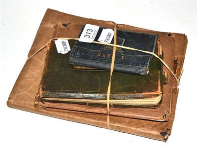 Lot 313 - A group of late 19th/early 20th century notebooks/sketchbooks together with a 19th century passport