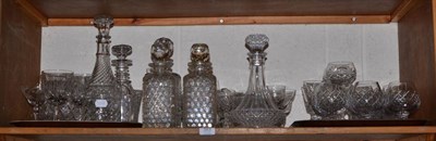 Lot 353 - A quantity of glass including Edinburgh crystal decanter, wines, tumblers etc