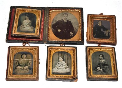 Lot 435 - Six 19th century daguerreotypes