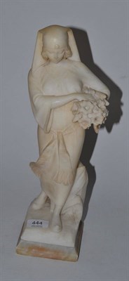 Lot 444 - A 19th century carved alabaster figure, 40cm high