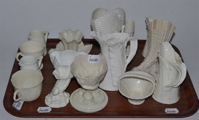 Lot 456 - Worcester white glazed vases and jugs