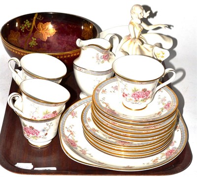 Lot 463 - A Royal Doulton ";Canton"; part tea service, together with a Royal Doulton figure ";Sweet...