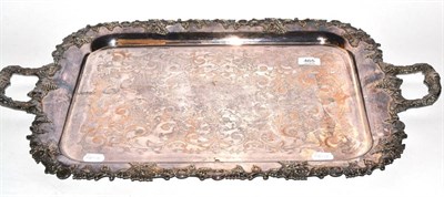 Lot 465 - A large silver plated tray