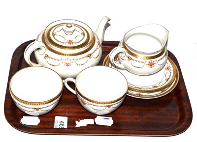 Lot 468 - An L. Bernardaud & Co., Limoges for Waring & Gillows gilt highlighted tea service comprising:...