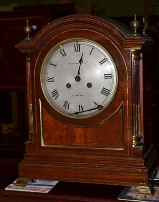 Lot 490 - An Elkington & Co mahogany cased mantle clock