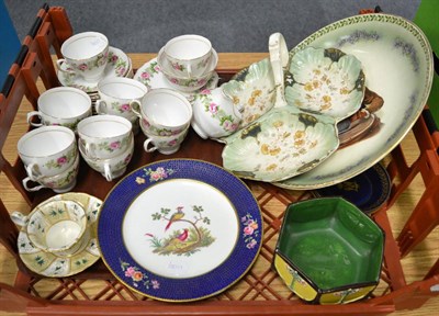 Lot 1004 - A group of ceramics including a Colclough part tea service, Eichwald 1920s bowl, Sampson of...