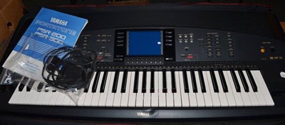 Lot 1012 - A Yamaha PSR 4000 Electronic Keyboard, foot pedal and lead, with soft case