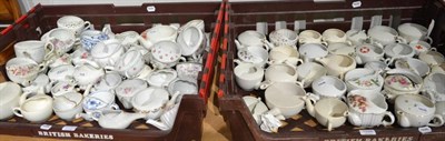 Lot 1026 - Approximately eighty ceramic invalid cups, some decorated with floral sprays