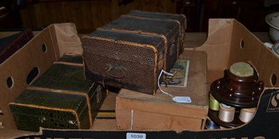 Lot 1038 - Late Victorian two tier cotton reel carousel, holding twelve reels with pin cushion to top, two...