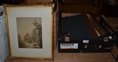 Lot 1039 - Two boxes of assorted Baxter prints, various prints etc