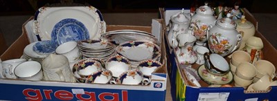 Lot 1056 - Teasets, porcelain soldiers, decorative ceramics etc (in four boxes)