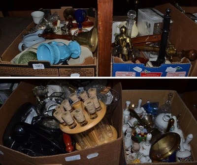 Lot 1061 - A quantity of miscellaneous items including glass, ceramics etc (five boxes)