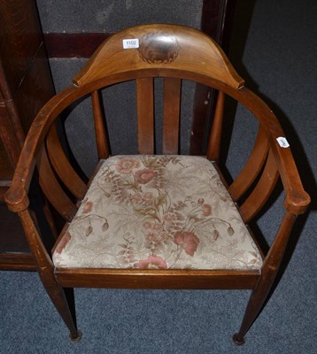 Lot 1102 - An Edwardian mahogany tub chair, 80cm