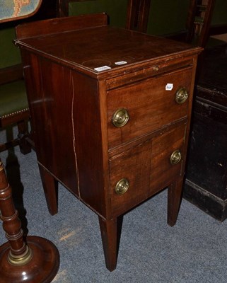 Lot 1108 - A 19th century mahogany bedside commode