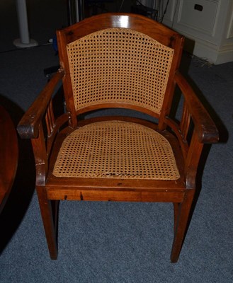 Lot 1127 - Set of four cane seated mahogany framed chairs