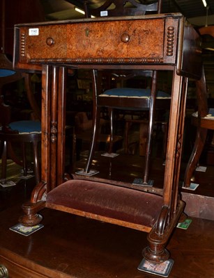 Lot 1140 - A 19th century small burr walnut drop leaf side table