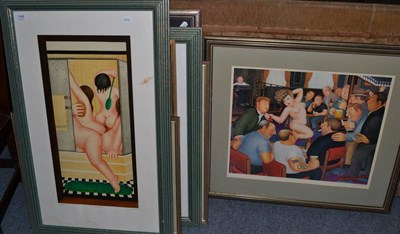 Lot 1148 - A quantity of 20th century framed articles including Beryl Cook, ";A Bathroom"; and ";Lunchtime...