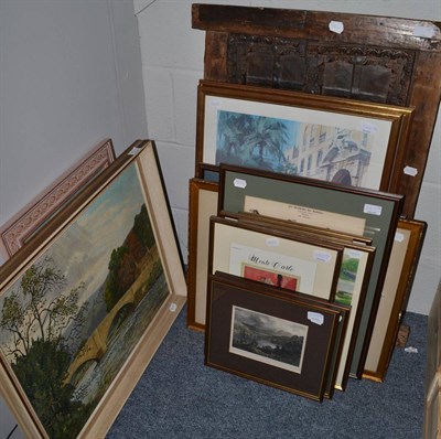 Lot 1160 - A quantity of decorative prints including vintage posters, engravings, etc (14) together with...