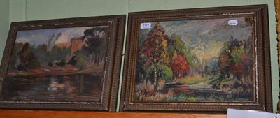 Lot 1172 - Two framed oils on board by Henry Reginald Oke