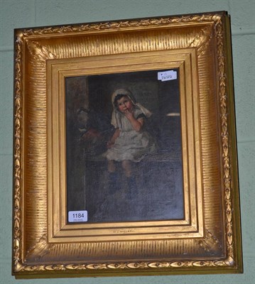 Lot 1184 - M L Breakell, ";Waiting for the Train";, signed, oil on board