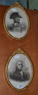 Lot 1185 - A pair of gilt framed oval engravings of George III and William Lord Radstock