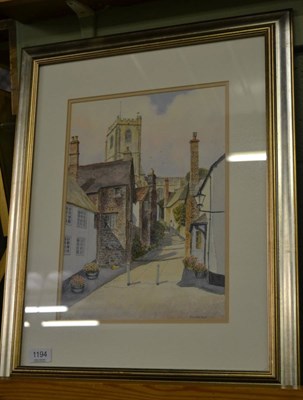 Lot 1194 - Sam Burden, watercolour - Church Steps