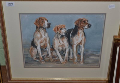 Lot 1199 - A print of three hunting hounds