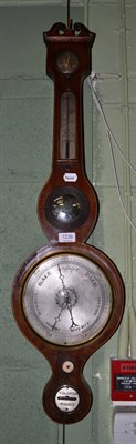 Lot 1236 - A 19th century mahogany wheel barometer